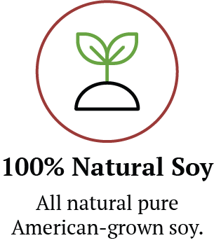 100% Natural Soy All Natural Pure American-Grown Soy Candles