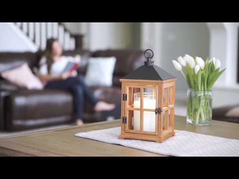 Weathered White Wooden Lantern