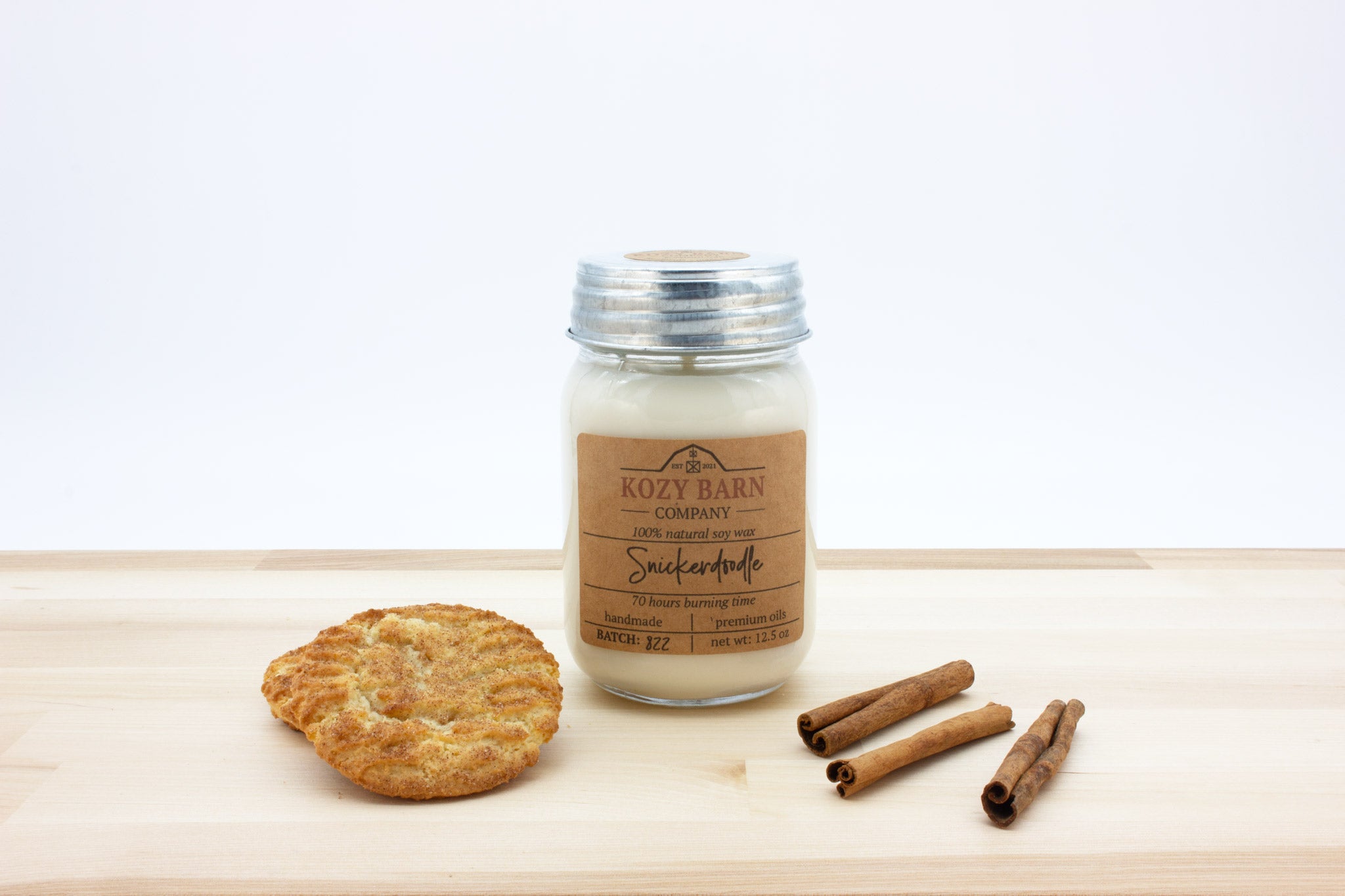 Natural Soy Snickerdoodle Mason Jar Candle